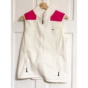 Vineyard Vines  White Fleece Vest Sz XS